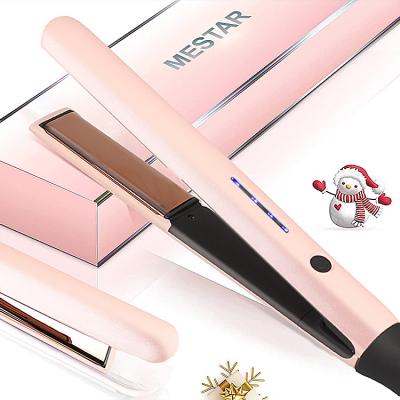 China Highest Standard Private Label Electric Hair Straightener Flat Iron Titanium for sale