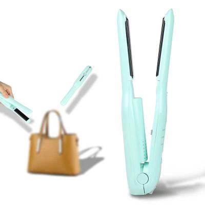 China Mini Travel Straightener Hair Straightener Curling Iron for Travel Mini USB Rechargeable Flat Iron with Ceramic Dishes for sale