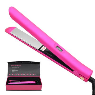 China Mini LED Display Titanium Electric Ceramic Straightener Professional Touch Screen Hair Iron Flat Iron Wholesale Hair Flat Iron for sale