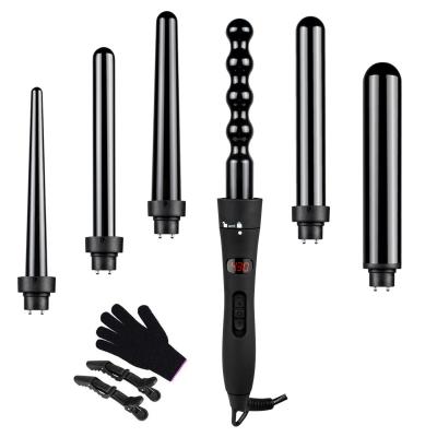 China Custom Professional Multifunctional Private Label Wave Hair Curler Factory Wholesale Hair Roller 6 in 1 Curling Iron Wand Set for sale