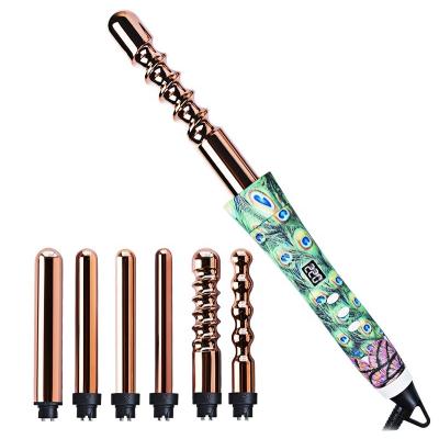 China Wave Hair Curling 6 Professional 1 Interchangeable Combination Professional Instant Heat Hair Curler Curling Iron for sale