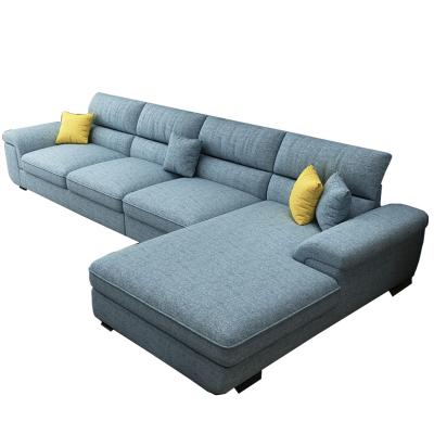 China Adjustable Sofa L Shape New Modern (Height) Sofa Living Room Design With Competitive Price Home Furniture Fabric Sofa Set for sale