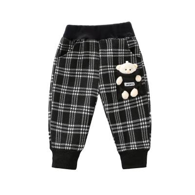 China Color Fade Proof Modern Custom Bear Logo Kids Pants Breathable Sports Casual Boys Shear Long Trousers for sale