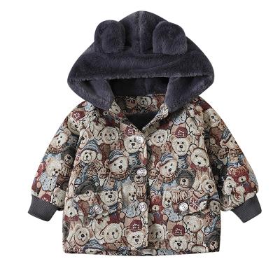 China 2021 Viable High Quality Boy Girl Clothes Bear Coats Hoodies With Hats Costume For Winter Kids Clothes xxl Long Sleeve Girls To Wear for sale