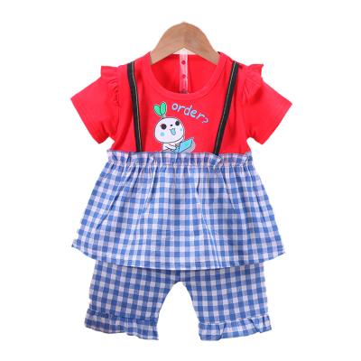 China Sweet Cute Girl Clothing Two Teen Girls Shirt And Pants Soft Bunny Pieces Kids Clothing Set for sale