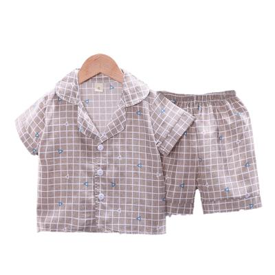 China Breathable Two Piece Kids Clothing Set Boys Girls Pajamas Kids Leisure Wear for sale