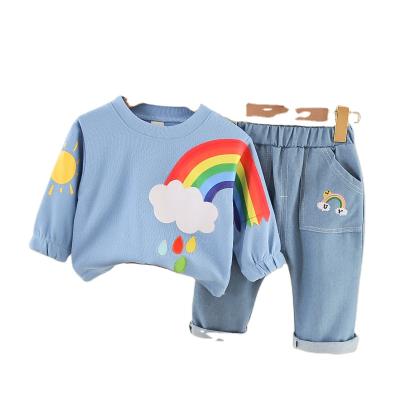 China Fashion Children's Clothing Set New Cotton Pattern Leisure Spring Autumn Coat + Pants Children Outerwear Kids Clothes Suit Baby Boy Clothing for sale