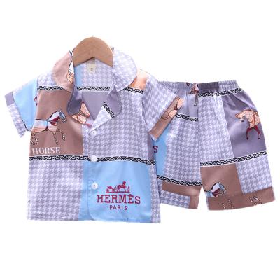 China Breathable Hot Sale Kid Clothing Set Boys Girls Pajamas Kids Sleep Shirts Wear for sale