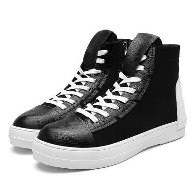 China 2021 Wholesale Fashion Leather Comfortable Waterproof Good Quality High Top Men's Shoes Casual Boots for sale