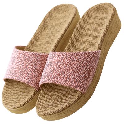 China New Fashion Trend Women's Home Sandals Wholesale Slippers Indoor Anti-skid Rubber Ladies Canvas Slippers Home Slippers for sale