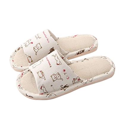 China Four Seasons Women's Fashion Trend Slippers Home Slippers Soft Single Wooden Mute Cotton Indoor Indoor Floor Slippers for sale