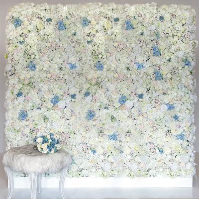 China Beautiful Colorful Artificial Flower Wrap Silk Rose Flower Wall Flower Wall Used For Wedding Backdrop Flower Wall Used For Party Stage Background Decoration for sale