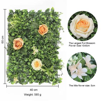 China Wedding event concert simulation backdrop panel artificial flower floral wall backdrop for wedding layout photography flowers for event for sale