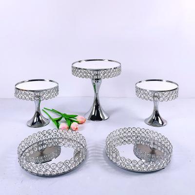 China 1pcs-4pcs Romantic Wedding Cake Stand Metal Cake Stands Dessert Display Round Cupcake Stands Wedding Party Birthday for sale