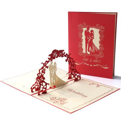 China Other Creative Wedding Invitation 3D Wedding Invitation Wholesale Laser Cut Wedding Invitation Card for sale