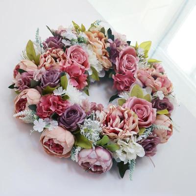 China Amazon Source 20in Increase Wedding Hanging Garland Wall Decoration High Qulity Simulation Peony Garland European Door Decoration for sale