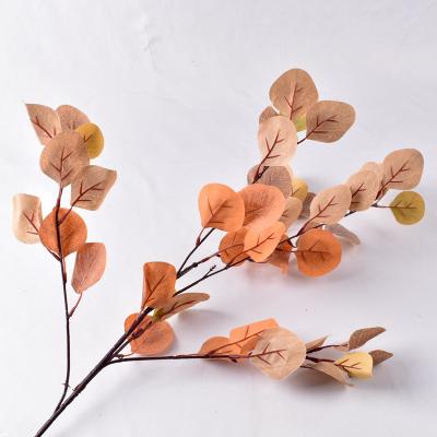 China Marry Wedding Gum Leaf Silver Pulp Leaf Eucalyptus Green Plants In Leaf Artificial Branch Eucalyptus Flower Arrangement Decoration for sale