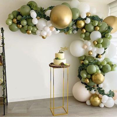 China Green Balloon Garland Arch Kit Gold Metal Party Decoration Retro Balloons Wedding Birthday Party Decoration for Kids Bridal Baby Shower for sale