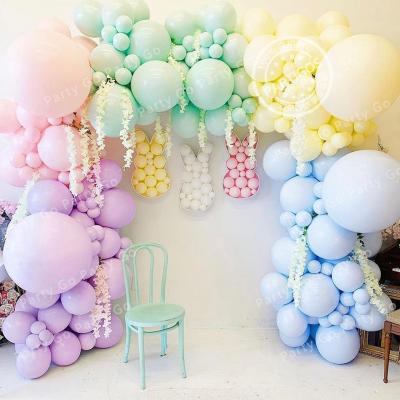 China Pastel Multicolor Garland Latex Balloons Birthday Party Wedding Baby Shower Decor Air Globos Party Decoration 126/182pcs Macaron Balloon for sale