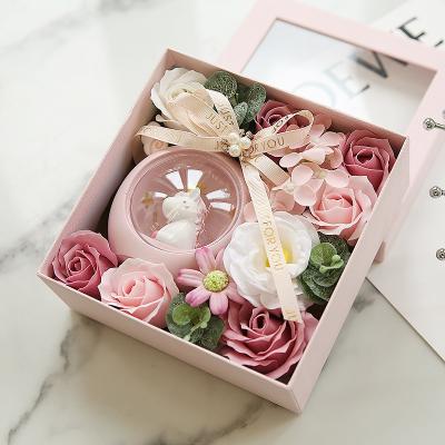 China Open Window Decoration Romantic Wedding Rose Soap Flower Gift Box Valentine's Day Mother's Day Activities Gifts Customized Wedding Companion Gift for sale