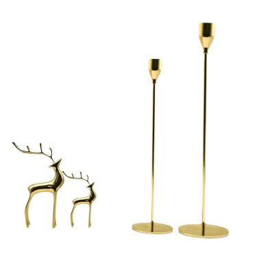 China Contemporary and contracted manufacturers direct floor standing metal candle holders decoration gold candle holder for sale