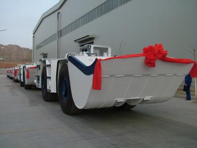 China White Load Haul Dump Machine / Mining Scoop Loader Comfortable To Operate for sale