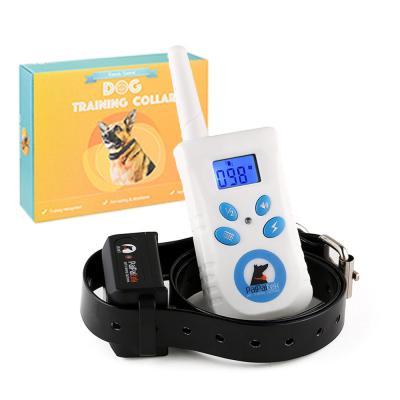 China 2022 New Pet Products Viable Adjustable Electric Rechargeable Dog Collar Shock Private Label Dog Training Collar With Remote for sale