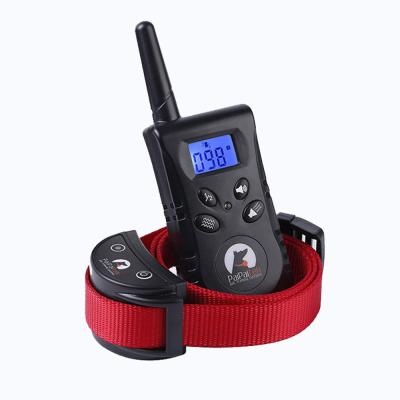 China Ebay Amazon Adjustable Success Levels Shock PaiPaitek Rechargeable 2020 Dog Training No Red Shock Bark Collar for sale