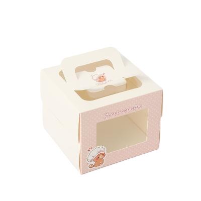 China Wholesale Recyclable Cake Box Whole Set Including Custom Label Flame Logo Children's Day Hand Cake Packaging Cardboard for sale