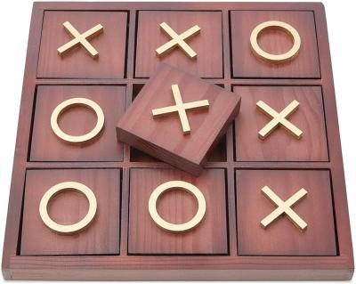 China Indoor Game/Tick Classic Tac Toe Wood For Both Adults of Tac Toe Game Board Wood Tic Game Outdoor Game and Kids for sale