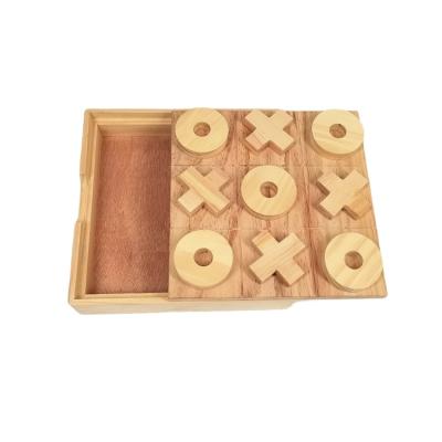 China Indoor Wooden Tic Tac Toe With Board Game Strategy Educational Toys Board Games Set/Travel Game Outdoor Game for sale