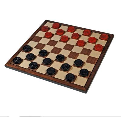 China Indoor Game Wooden Checkerboard / Custom Traditional Game Outdoor Game With Red And Black Wooden Checkers Fun For Families for sale