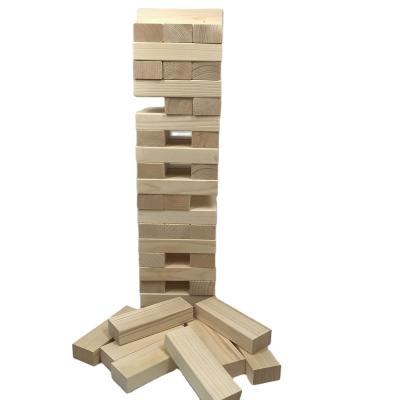 China Indoor Game/Maker Wooden Tumble Tower Block Tower Game Outdoor Game with Color Box for Family (60 Pieces) for sale