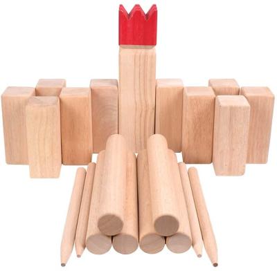 China Indoor Game / Outdoor Game Kubb Outdoor Set Giant Hardwood Lawn Games Set With Bag Yard Carry Game For Kids And Adults for sale