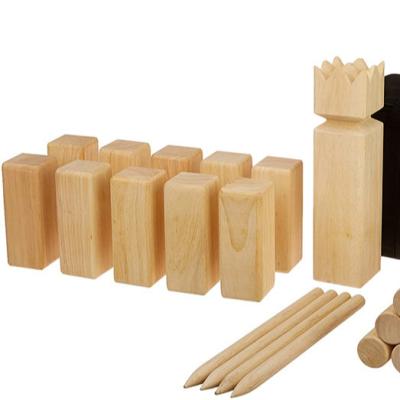 China Indoor Game / Sports Kubb Deluxe Wooden Game Outdoor Game Set Premium Size Kubb With Carry Bag Backyard Lawn Game for sale