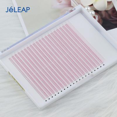 China Natural Wholesale Long Colorful Pre Made Fan Lashes 3d 4d 5d 7d 8d 10d 14d Tray Short Stem Pink Color .07 Soft Premade Volume Fan Eyelash for sale