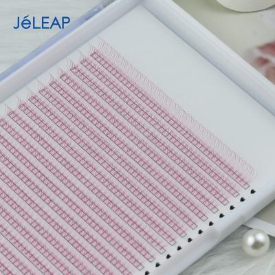 China Long Natural Eyelash Extension Seller 3d 6d Lash Tray Pre Made Fan Eyelash Salon Pink Premade Fans Supplies .07 Premade Volume Soft Fan for sale