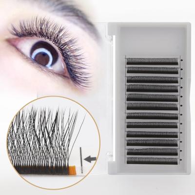 China Matte Black Clover Lashes Private Different Label Lashes Extensions Full Volume W V Y Shape Eyelash Extension High Quality for sale