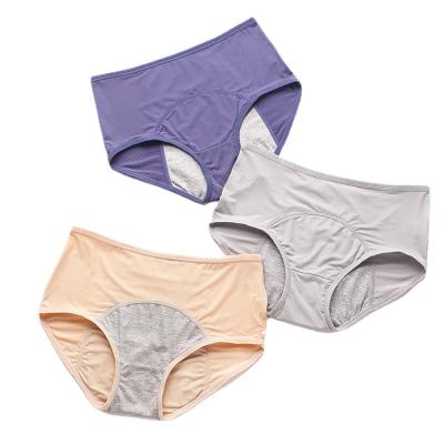 China Period Viable Menstrual Physiological Cotton Underwear Women Pant Panties Waterproof Leak Proof Briefs Plus Size Female Lingerie for sale