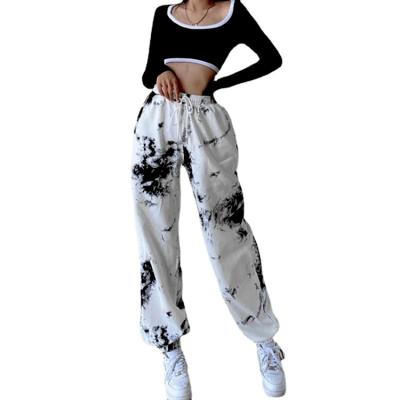 China White Tie Viable Dye Sweatpants Women Harajuku Style Jogging Loose Korean Joggers Sports Trousers Pants For Female 2021 Fashion for sale