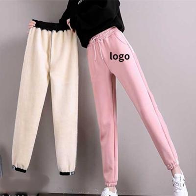 China Women Viable Winter Lambskin Cashmere Track Thick Pants Warms Female Casual Cotton Harlan Plus Size Pants Loose for sale