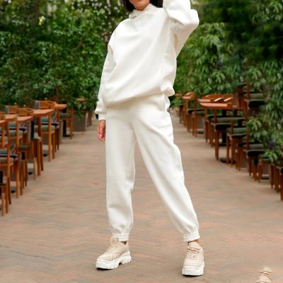 China Sustainable Hoodies Women Loose Tracksuits For Streetwear Girls Joggers Elastic Waist Pants Oversized Front Pocket Suits Female Fleece Sets for sale