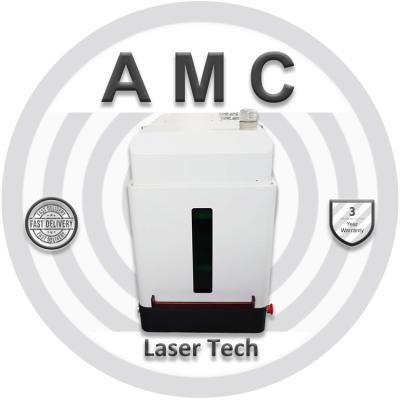 China Air Cooled Full Enclosed Security Cover Enclosure Fiber Laser Metal Marking Machine 20w 30w 50w 50w 100w For Plastic Raycus JPT Gold Source for sale