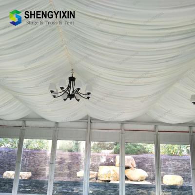 China The Most Popular Hot Sale Custom 15x30m manufacture glass wall and aluminum frame double decker tent for sale