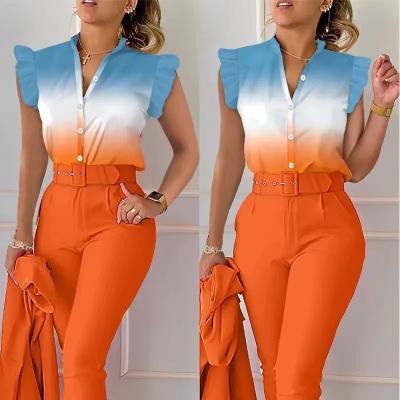 China 2023 Fashion Pink Ladies Tuxedo Culotte Women's Blazer Suits Set Two Piece High End QUICK DRY Suit and Formal Ladies Tuxedo Suits Office Wear for sale