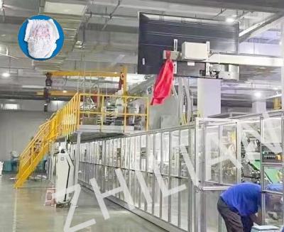 China el bebé 450pcs/min levanta la máquina Traning del pañal jadea la máquina en venta