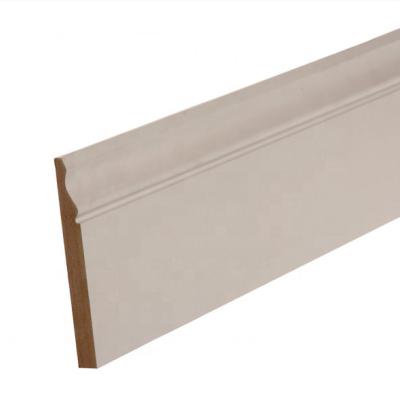 China Contemporary Custom Waterproof MDF Skirting Wholesale High Quality Wooden Crown Molding Baseboard Trim For Sale for sale