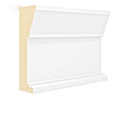 China Gesso Coated Contemporary Waterproof High Quality White MDF Cornice Molding For Sale for sale