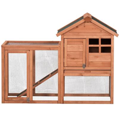 China Breathable Cheap Outdoor Wooden Cage House Wooden Price Chicken Hutch With Waterproof Roof for sale