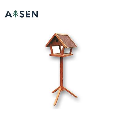 China Factory Price Breathable Custom Outdoor Wooden Bird Feeder Hanging Bird Cage for sale